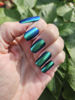 Picture of Adora Couture Semi Cured Gel Nail Strips |20pcs DuoChrome Color Shifting Chameleon Glaze Nail Strips | Gel Nail Stickers with UV Light Required (DuoChrome Pine)