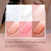 Picture of modelones Poly Nail Gel Set, 6 Colors Nude Pink Brown Daily Collection Poly Extension Gel Set Builder Nail Gel French Manicure DIY Design Nail Art Home Salon Beauty Gift
