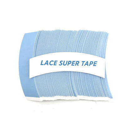 Picture of Eumos 80pcs Wig Tape for Lace Wigs Lace Front Wig Tape Double Sided Waterproof Lace Wigs Adhesive Tape Strong Hold Clear Lace Tape for Lace Wig Toupee Hairpiece (Blue)