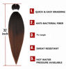 Picture of Pre-stretched Braiding Hair Extension Professional Crochet Braiding Hair 32 Inch 8 Packs Yaki Synthetic Crochet Twist Hair Ombre Natural Black to Brown (32inch,#1B/30)