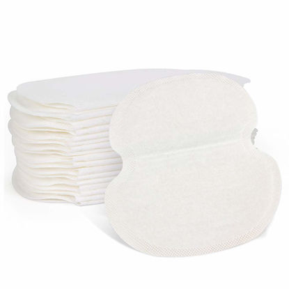 Picture of Large Underarm Sweat Pads for Women and Men Fight Hyperhidrosis [100 PCS], CANAGROW Comfortable Unflavored, Non Visible, Extra Adhesive, Disposable, Sweat Free Armpit Protection
