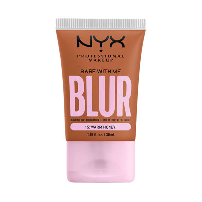 Picture of NYX PROFESSIONAL MAKEUP Bare With Me Blur Skin Tint Foundation Make Up with Matcha, Glycerin & Niacinamide - Warm Honey