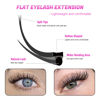 Picture of TDANCE Classic Lash Extensions Flat Lashes Eyelash Extensions 0.15mm D Curl Ellipse Eyelash Extensions 15mm Mixed Black Matte Individual Lashes Salon Use(Flat,D-0.15,15mm)