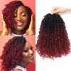 Picture of Aksice 10 Inch 8 Packs Yanky Twist Crochet Hair for Women Pre-looped Mini Twist Hair Bohemian Passion Twist Crochet Hair Boho Crochet Braids Synthetic (1B/BUG#)
