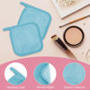Picture of Puomue Makeup Remover Cloth 12 Pack, Ultra Soft and Reusable Microfiber Makeup Remover Towels for All Skin Types, Perfect Face Towels for Women, 6 Inch X 6 Inch, Blue