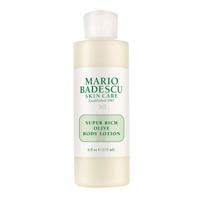 Picture of Mario Badescu Super Rich Olive Body Lotion for Dry Skin, Non-Greasy and Creamy Moisturizer Infused with Olive Oil, Ideal for All Skin Types, 6 Fl Oz