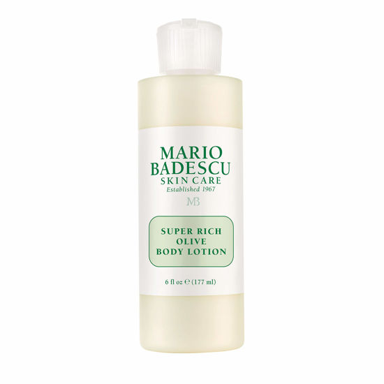 Picture of Mario Badescu Super Rich Olive Body Lotion for Dry Skin, Non-Greasy and Creamy Moisturizer Infused with Olive Oil, Ideal for All Skin Types, 6 Fl Oz