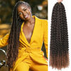 Picture of Passion Twist Crochet Hair Brown 30 Inch 8 Packs Long Passion Twist Hair Water Wave Braiding Hair Curly Spring Twist Hair Synthetic Hair Extension (30 Inch (Pack of 8), T30)
