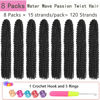 Picture of Passion Twist Hair 18 Inch 8 Packs Water Wave Crochet Hair Curly Braiding Hair Long Bohemian Spring Twist Hair For Butterfly Locs Crochet Braids Synthetic Hair Extension (18 Inch (Pack of 8), 1B#)