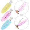 Picture of Wobe 24pcs No Bend Hair Clips Pin Curl Clips No Crease Hair Clip for Hairstyle Bangs Makeup Application Hairdressing Hairpins Styling Clips for Hair Salon Barber (Translucent Pink Blue Yellow)