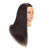 Picture of Traininghead 20-22'' Female Mannequin Head 100% Human Hair Hairdresser Training Practice Head Cosmetology Manikin Head Doll Head with Clamp Stand (1711-16'')