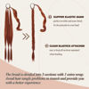 Picture of BARSDAR 26 Inch Long Braided Ponytail Extension with Hair Tie - Straight Sleek Wrap Around Copper Red Braided Ponytail Hair Extensions - Synthetic Pony Tails Hairpieces for Women - Copper Red
