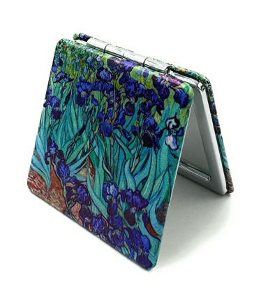 Picture of Aeisage Compact Mirror Square Irises Van Gogh Pocket Mirror for Women Small Travel Mirror Magnifying Floral Purse Mirror Compact Unique Gift for Womenn