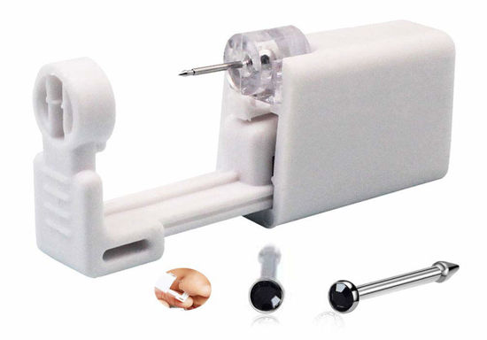 Picture of Self Nose Piercing Gun Self Nose Piercing Gun Kit Safety Nose Piercing Gun Kit Tool (Black)