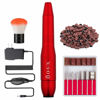 Picture of 20000 RPM Electric Nail File Kit Portable Nail Drill Machine Professional Manicure Pedicure Kit with Sanding Bands,Nail Drill Bits and Brush for Acrylic Gel Nails-Red