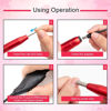 Picture of 20000 RPM Electric Nail File Kit Portable Nail Drill Machine Professional Manicure Pedicure Kit with Sanding Bands,Nail Drill Bits and Brush for Acrylic Gel Nails-Red