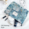 Picture of STARDW Floral Cosmetic Bags Makeup Bags for Women,Travel Makeup Bag Large Aesthetic Makeup Bag,Makeup Organizer Bag Zipper Pouch(Oil Painting Style)
