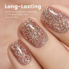 Picture of RARJSM Pink Glitter Gel Nail Polish Metallic Pink Diamond Gel Polish Sparkly Chunky Iridescent Rainbow Platinum Pigments Nail Gel Polish Soak off Led UV Curing Required for Nail Art Salon Manicure