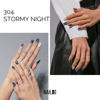 Picture of NAILOG Semi Cured Gel Nail Strips (20 Extra Long Polish Stickers/Wraps) │ Glossy & Long Lasting Soft Gel Finishing (Stormy Night)