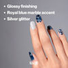 Picture of NAILOG Semi Cured Gel Nail Strips (20 Extra Long Polish Stickers/Wraps) │ Glossy & Long Lasting Soft Gel Finishing (Stormy Night)