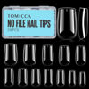 Picture of TOMICCA Fake Clear Nails, Short Square False Nail Tips, 216Pcs Nail Extension Tips for DIY Salon Gift