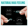 Picture of TOMICCA Fake Clear Nails, Short Square False Nail Tips, 216Pcs Nail Extension Tips for DIY Salon Gift