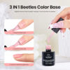 Picture of Beetles Builder Gel Nail Polish 12 Color Rubber Base Gel Polish 3 in 1 Nude Porcelain Doll Pink Base Nail Polish Strengthener Soak Off U V Nail Art DIY Valentine's Day Gift for Women