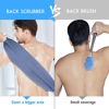 Picture of Evridwear Exfoliating Back Scrubber with Handles Two Sides for Body Shower Deep Cleans Skin Massages Invigorating Blood Circulation Men Women One Size (Pink and Blue)
