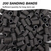 Picture of Rolybag Sanding Bands for Nail Drill 240 Grit Extreme Fine Nail Sanding Bands 200Pcs Black Professional Sanding Bands and 2Pcs Nail Drill Bits for Manicures and Pedicure