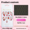 Picture of French Tips Press on Nails Long Coffin Fake Nails with Charms Strawberry Nail Charms Stick on Nails French Full Cover False Nails for Women and Girls 24Pcs French Press on Nails Strawberry Fake Nails