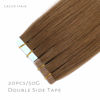 Picture of Lacer Tape In Real Human Hair Extensions, Semi-permanent Remy Human Hair for Women, 20 Pieces 50 Grams, #10 Gold Brown, 16 Inch