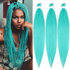 Picture of UPruyo Prestretched Pre Stretched Neon Mint Green Braiding Hair Extensions for Braids Kanekalon Weave Colored Braiding Hair Pre Stretched Fake Hair for Braiding (26 In 3 Packs)