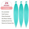 Picture of UPruyo Prestretched Pre Stretched Neon Mint Green Braiding Hair Extensions for Braids Kanekalon Weave Colored Braiding Hair Pre Stretched Fake Hair for Braiding (26 In 3 Packs)