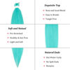 Picture of UPruyo Prestretched Pre Stretched Neon Mint Green Braiding Hair Extensions for Braids Kanekalon Weave Colored Braiding Hair Pre Stretched Fake Hair for Braiding (26 In 3 Packs)