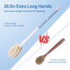 Picture of Back Scrubber Body Shower Brush: 20.5‘’ Extra Long Anti Slip Handle Bath Brush with Stiff and Soft Bristles - Showering Exfoliator for Women, Men, Elderly (Blue)