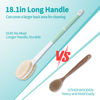 Picture of Back Scrubber Body Shower Brush: Anti Slip Long Handle Bath Brush with Stiff and Soft Bristles - Showering Exfoliator for Women, Men, Elderly (Mint Green)