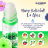 Picture of Blossom Scented Heavenly Hemp Therapeutic Roll on Lip Gloss, Infused with Real Flowers, Made in USA, 0.20 fl. oz./5.9ml, Vanilla Hemp