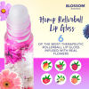 Picture of Blossom Scented Heavenly Hemp Therapeutic Roll on Lip Gloss, Infused with Real Flowers, Made in USA, 0.20 fl. oz./5.9ml, Watermelon Hemp