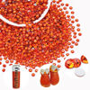 Picture of 2000PCS SS16/4mm Crystal Rhinestones (Orange/Hyacinth), Bedazzling Flatback Glass Rhinestones for Crafting DIY Nail Art Makeup Decoration, Gems Diomand Charms for Tumbler Shoes Clothing Mug