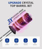 Picture of AIRSEE Tungsten Carbide Acrylic Nail Drill Bit Super Cut Bit Efile Electric File Machine Head Tip for Manicure Polishing Art Remove Gel Professional 3/32" Beginner Safety Crystal Top Barrel X Coarse