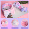 Picture of YGQQOY Spa Headband for Washing Face, Girls Makeup Bow Tie Headband, Microfiber Women Headbands, Elastic Headband to Skincare Cosmetics Shower.2pcs