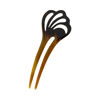 Picture of Hair Sticks For Long Hair, Natural Buffalo Horn Hair Smoothing Stick, Hair Stick Pin 5.5 inches, Gift for Mother 1pcs Flower