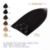 Picture of Aison Natural Black Clip in Hair Extensions Real Human Hair 70G 100% Remy Human Hair 22 In Clip in Extensions Soft Silky Straight 7pcs 16clips