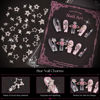 Picture of 40Pcs 7 Styles 3D Pentagram Nail Charms Set 1, Silver Shiny Luxury Star Gems, Crystal Diamond Jewels Studs with Rhinestones for Nail Design, Nail Art Decoration Set for Acrylic Nails