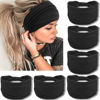 Picture of IVARYSS Wide Headbands for Women, Black Knotted Head Wraps Turbans, Large African Style Head Bands Hair Accessories, 6 Pack
