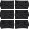 Picture of IVARYSS Wide Headbands for Women, Black Knotted Head Wraps Turbans, Large African Style Head Bands Hair Accessories, 6 Pack