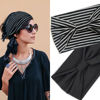 Picture of IVARYSS Wide Headbands for Women, Black Knotted Head Wraps Turbans, Large African Style Head Bands Hair Accessories, 6 Pack
