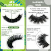 Picture of 3d Plant Fibre Russian Strip Lashes, D Curl Lash Strips, Natural False Lashes Mink, Wispy Fake Lashes, D Curl Strip Lashes, Natural Wispies Mink Eyelashes, Faux Mink Eyelashes Natural Look(SDC14)