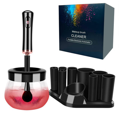 Picture of Makeup Brush Cleaner Dryer, Neeyer Super-Fast Electric Brush Cleaner Machine Automatic Brush Cleaner Spinner Makeup Brush Tools