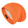 Picture of Fittia Satin Hair Bonnet for Sleeping, Silky No Frizzy for Curls Care, Adjustable Strap for Non-Slip, Dreadlocks Cap for Women&Men Orange